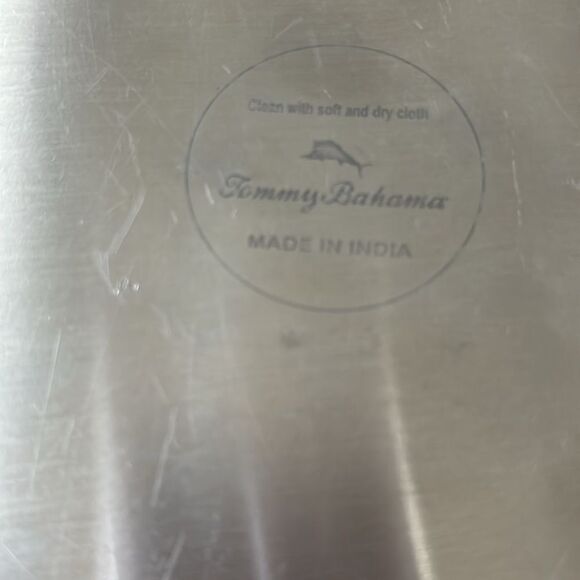 Tommy Bahama Stainless & Wicker Ice Bucket / Pristine - Picture 5 of 5